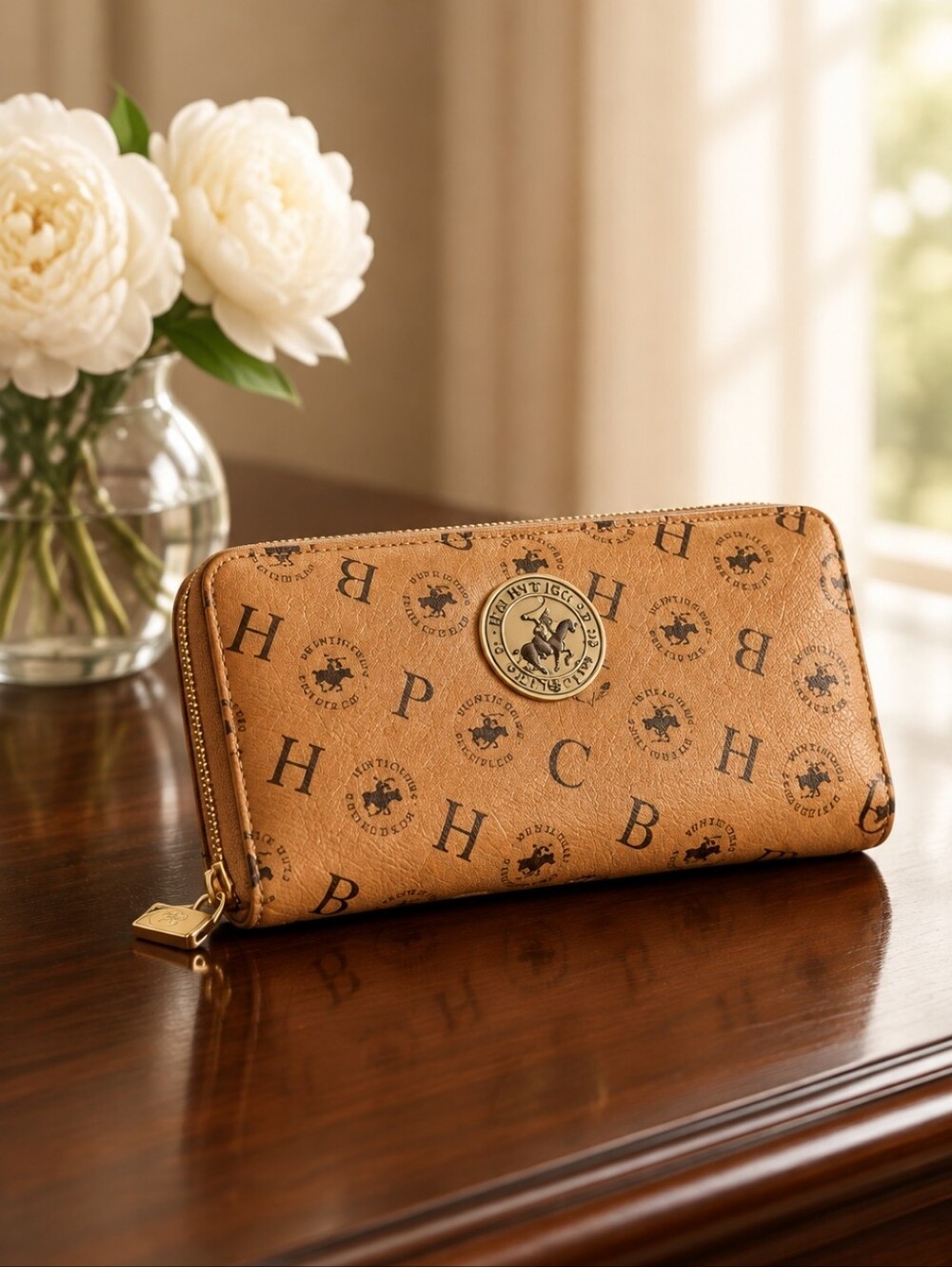 Beverly Hills Polo Club Double Zip Wallet New